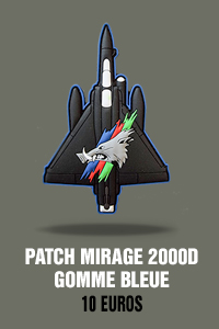 Patch Mirage 2000D gomme Bleue - 10 euros