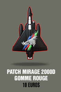 Patch Mirage 2000D gomme Rouge - 10 euros