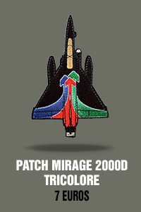 Patch Mirage 2000D tricolore - 7 euros