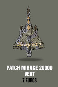 Patch Mirage 2000D vert - 7 euros