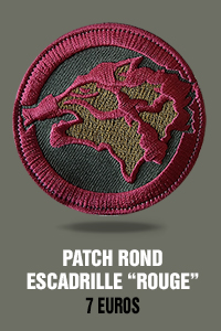 Patch rond rouge - 7 euros